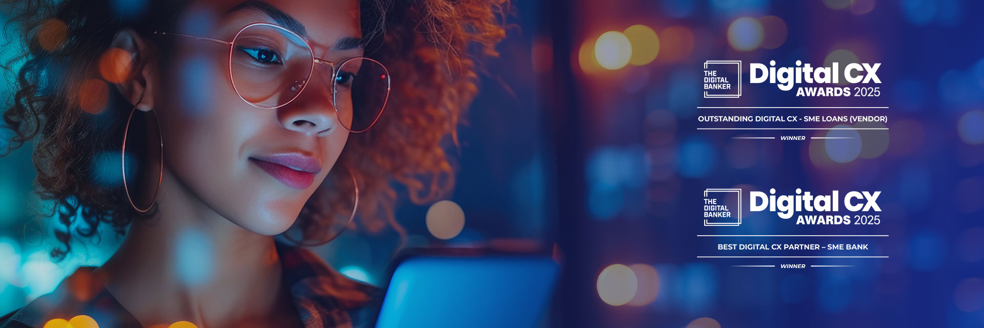 Digital CX Awards 2025 for banking solutions banner